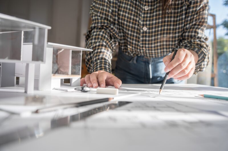 Architecture,Drawing,On,Architectural,Creative,Project,Business,Architecture,Building,Construction